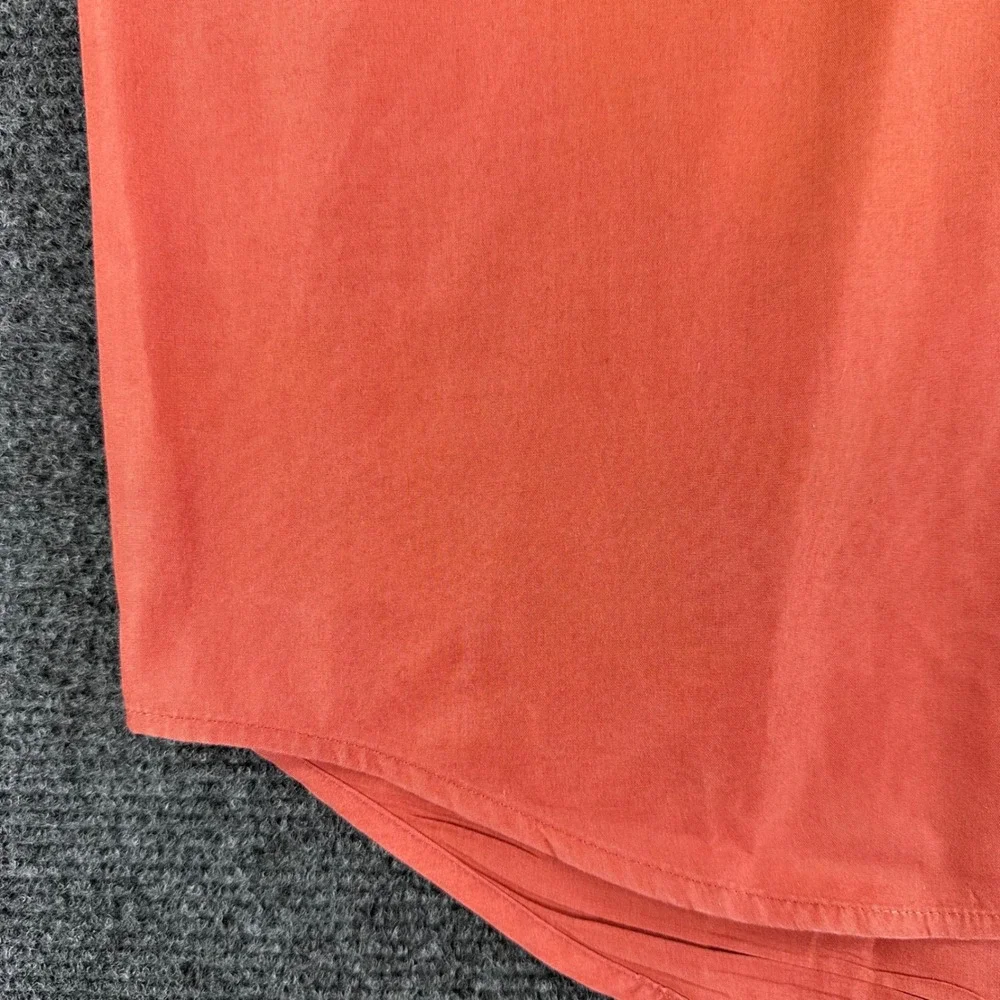 Banana Republic Button Down Mens M Medium Orange Long Sleeve Cotton Casual Shirt